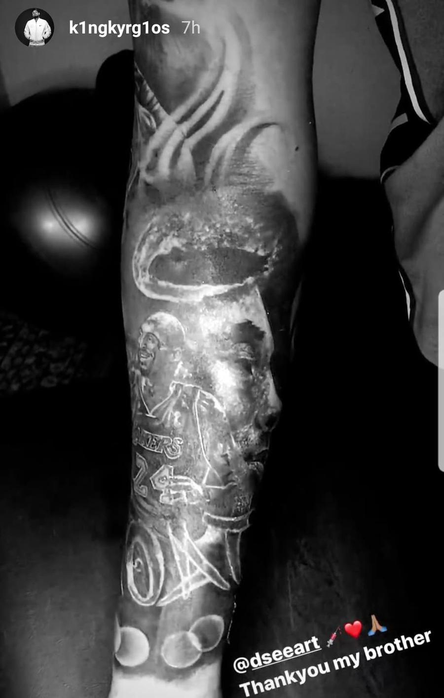 sursă foto: Instagram @ k1ngkyrg1os VIDEO Nick Kyrgios, tatuaj impresionant în onoarea lui Kobe Bryant: „Alături de mine pe vecie”