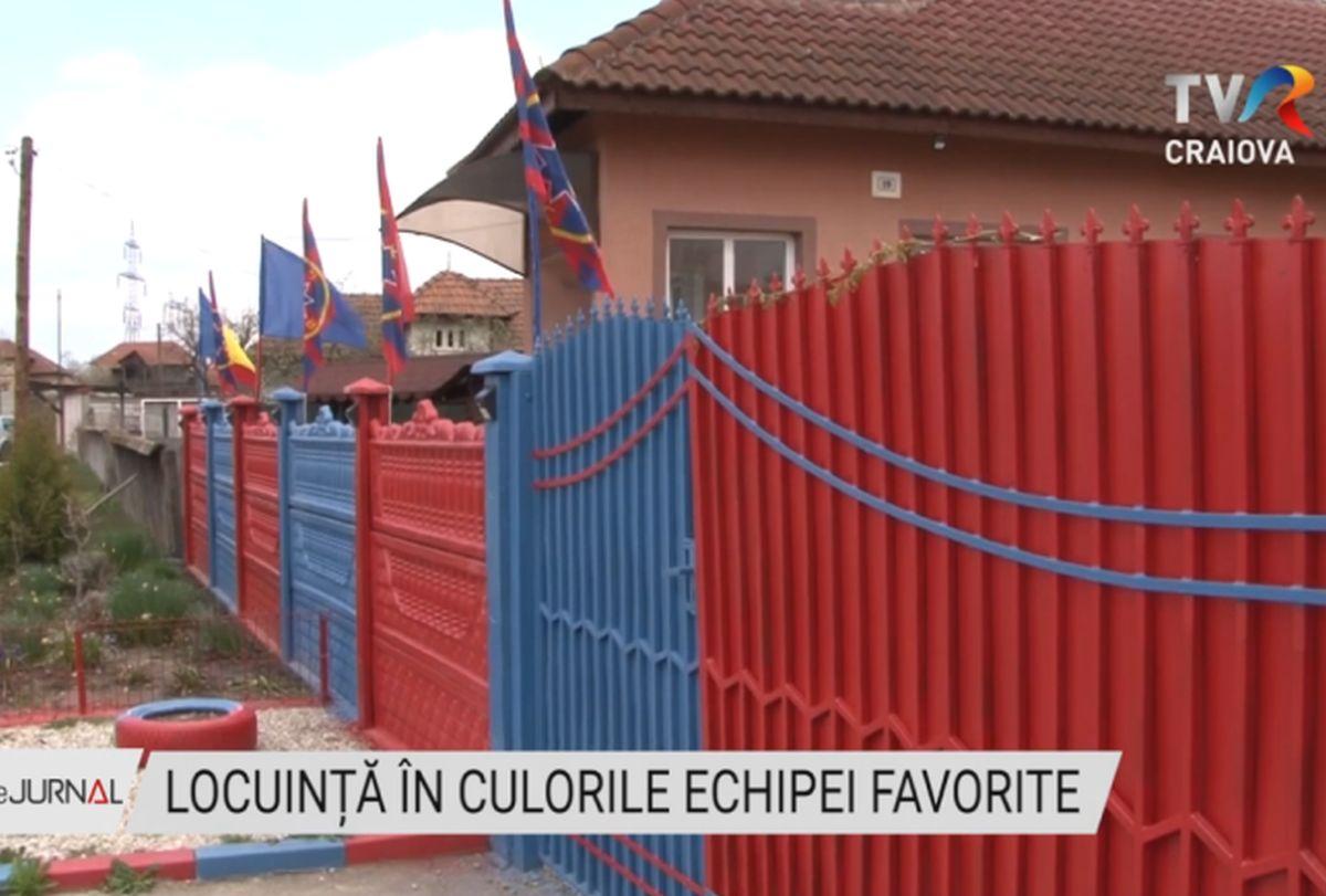 Florin, fan FCSB, și-a vopsit locuința în roș-albastru