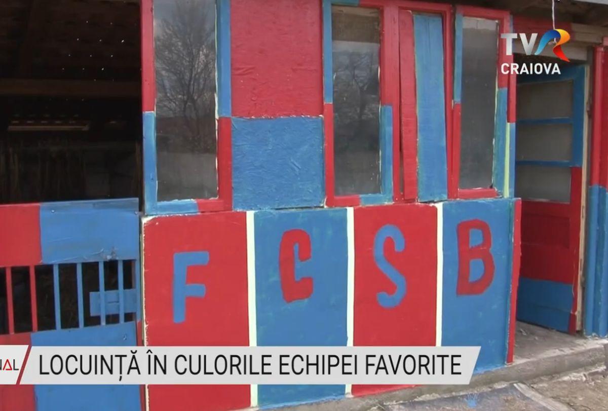 Florin, fan FCSB, și-a vopsit locuința în roș-albastru