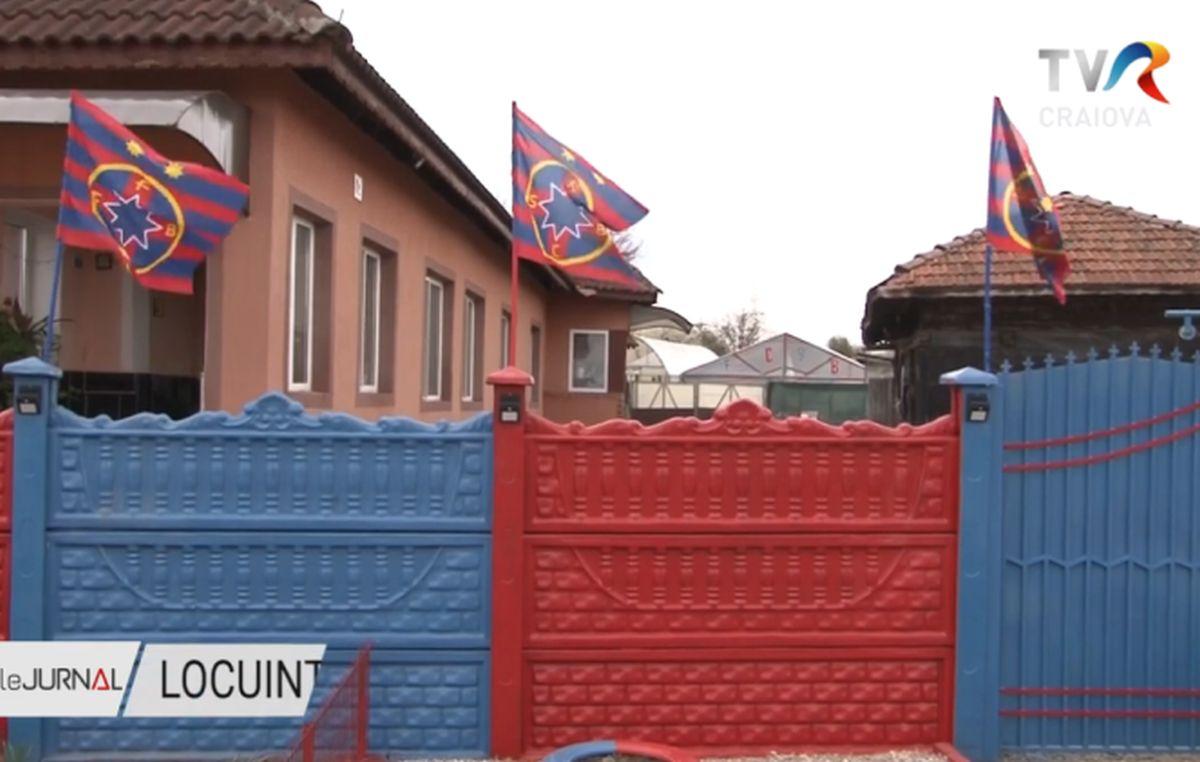 Florin, fan FCSB, și-a vopsit locuința în roș-albastru