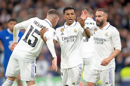 Valverde, în stânga, se bucură alături de Rodrygo și Dani Carvajal // foto: Imago Images