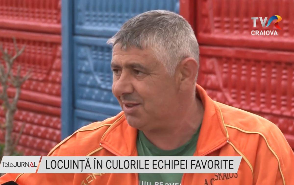 Florin, fan FCSB, și-a vopsit locuința în roș-albastru