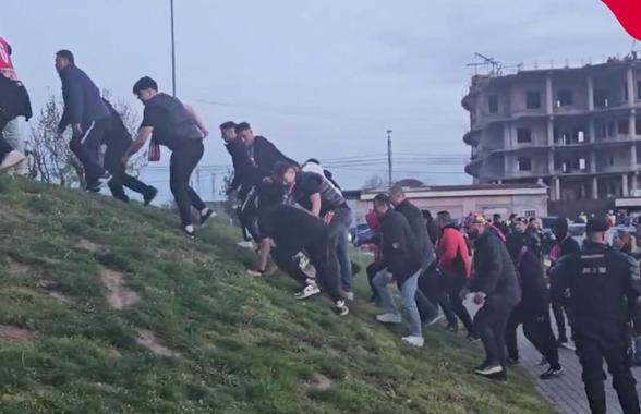 Seara pe deal » Ce au fost puși să facă ultrașii campioanei FCSB la intrarea pe arena din Craiova