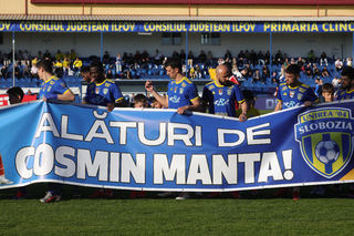 Drama din spatele mesajului afișat de fotbaliștii Unirii Slobozia înaintea meciului cu UTA
