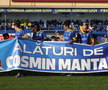 Unirea Slobozia a afișat un mesaj special pentru Cosmin Manta, înaintea meciului cu UTA. FOTO: Ionuț Iordache (GSP)