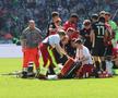 Jessic Ngankam (Hannover) a suferit o dublă fractură de tibie și peroneu în meciul cu Elversberg din 2. Bundesliga / Foto: Captură TV