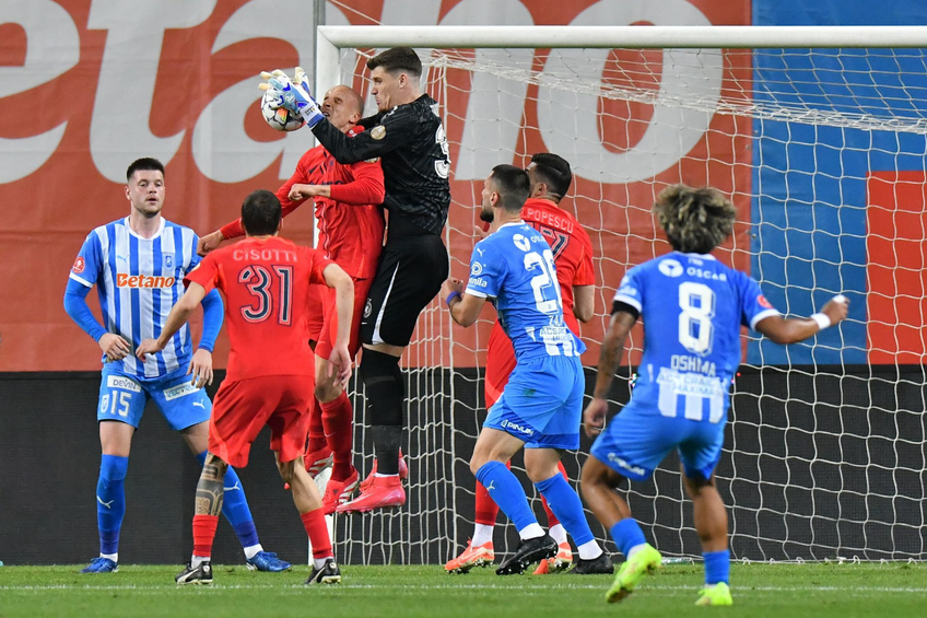 Ștefan Târnovanu a contestat dur arbitrajul după Craiova - FCSB. FOTO: Cristi Preda (GSP)