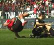 Jessic Ngankam (Hannover) a suferit o dublă fractură de tibie și peroneu în meciul cu Elversberg din 2. Bundesliga / Foto: Captură TV