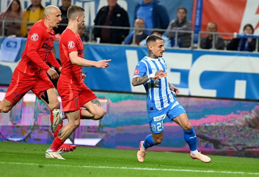 Alexandru Mitriță, în derby-ul din Bănie / Sursă foto: Facebook@ Universitatea Craiova