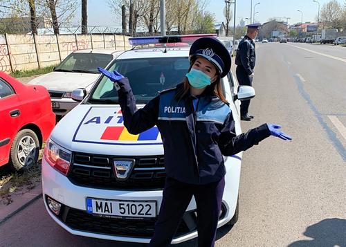 Larisa Iordache în prima zi de patrulare