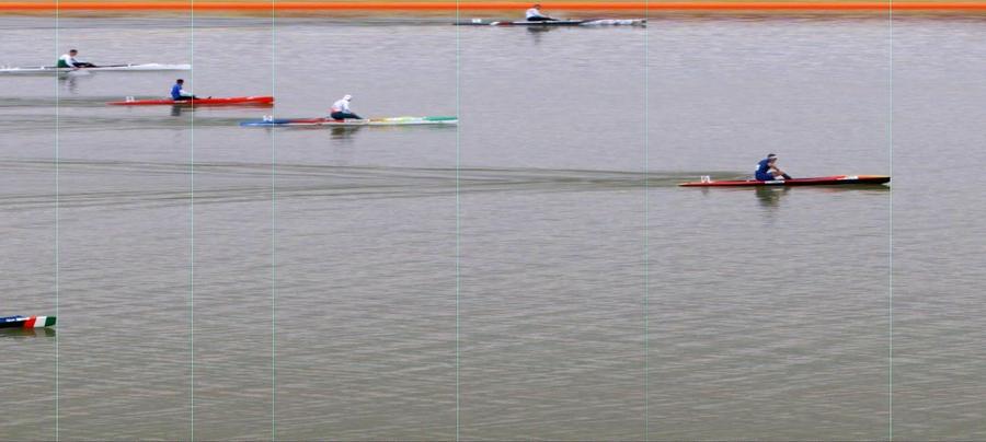 Imaginea de la finalul cursei de C1-1.000 m și diferența clară cu care a câștigat Cătălin Chirilă Dominant în proba olimpică » Cătălin Chirilă, la a doua victorie din sezon în Cupa Mondială de la Szeged