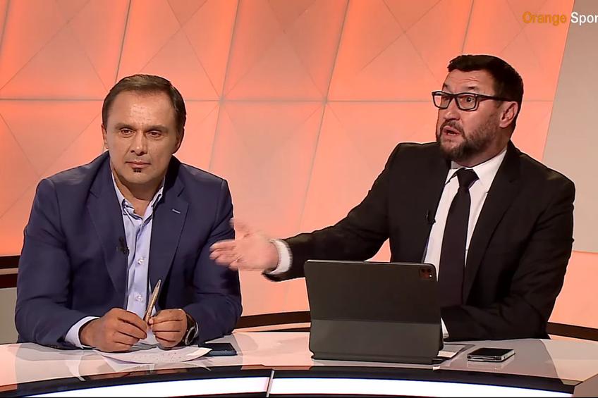 Basarab Panduru și Viorel Moldovan. 
Foto: Captură Orange Sport