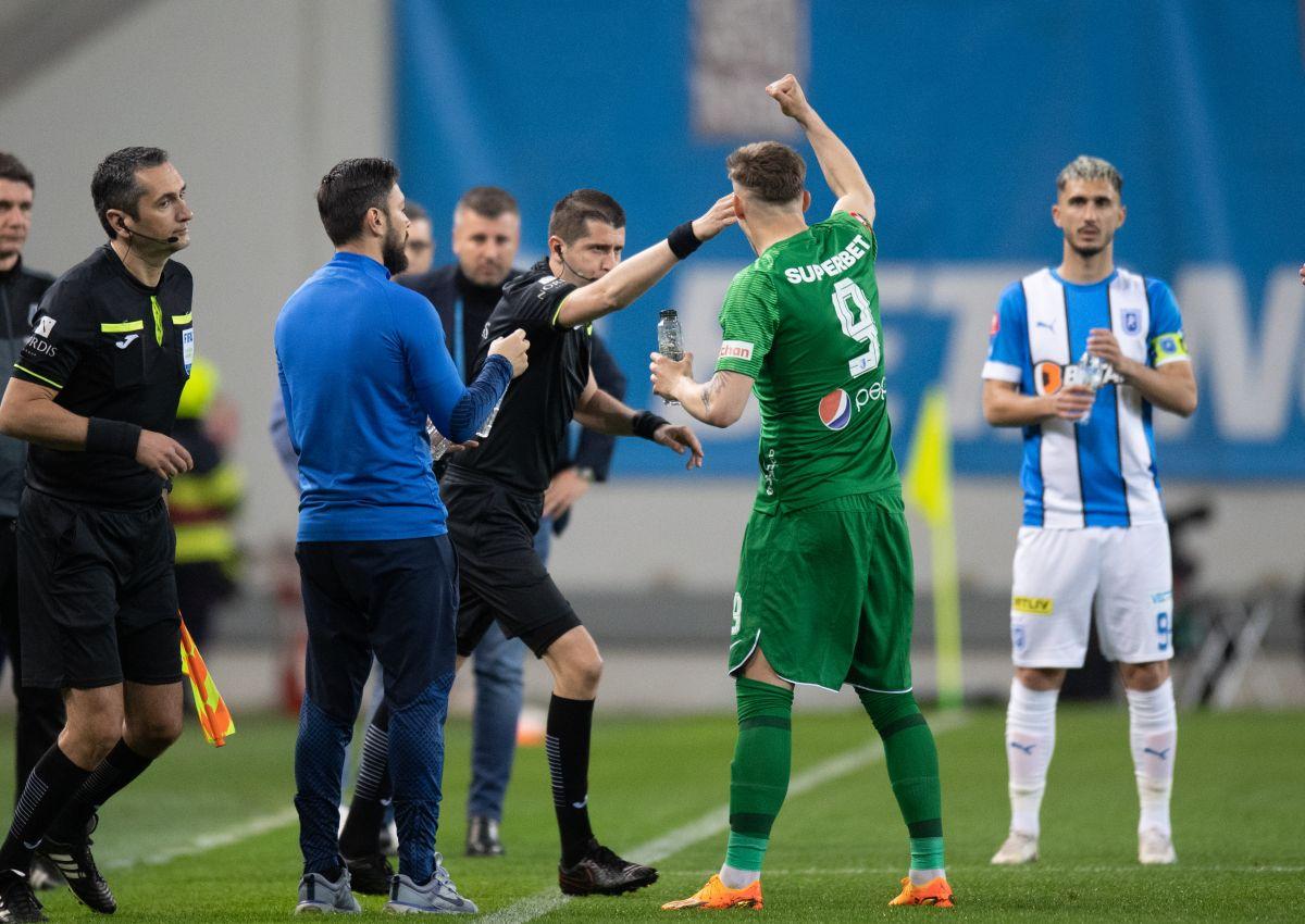 Denis Alibec a primit amenințări după ce a fost eliminat la Craiova: „Nu se iartă pentru ce a făcut! Au fost «n» mesaje că ar fi dat meciul pentru FCSB”