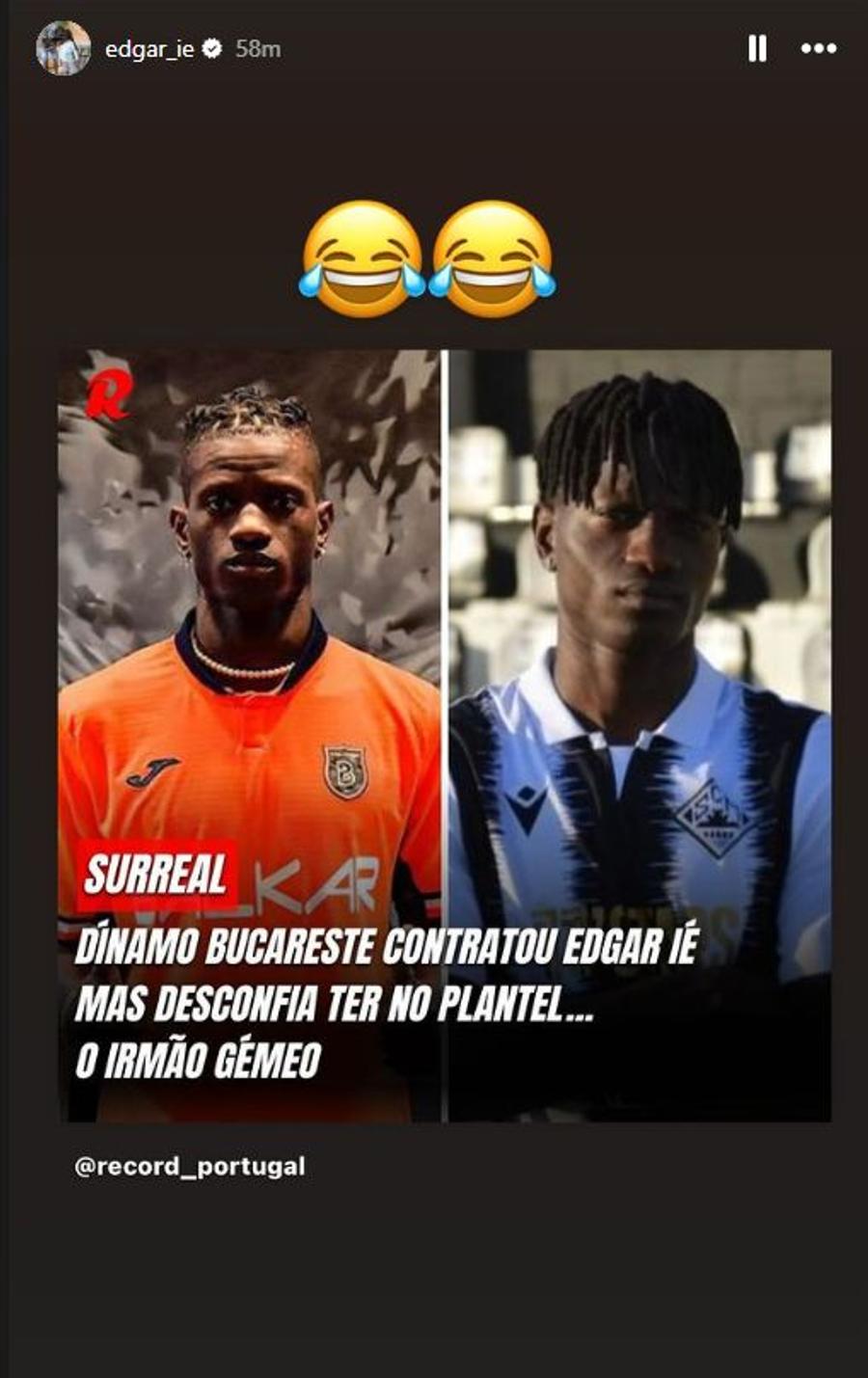 Edgar Ie, foto: Instagram Medicul lui Dinamo lămurește „cazul Edgar Ie” » Jucătorul a oferit prima reacție