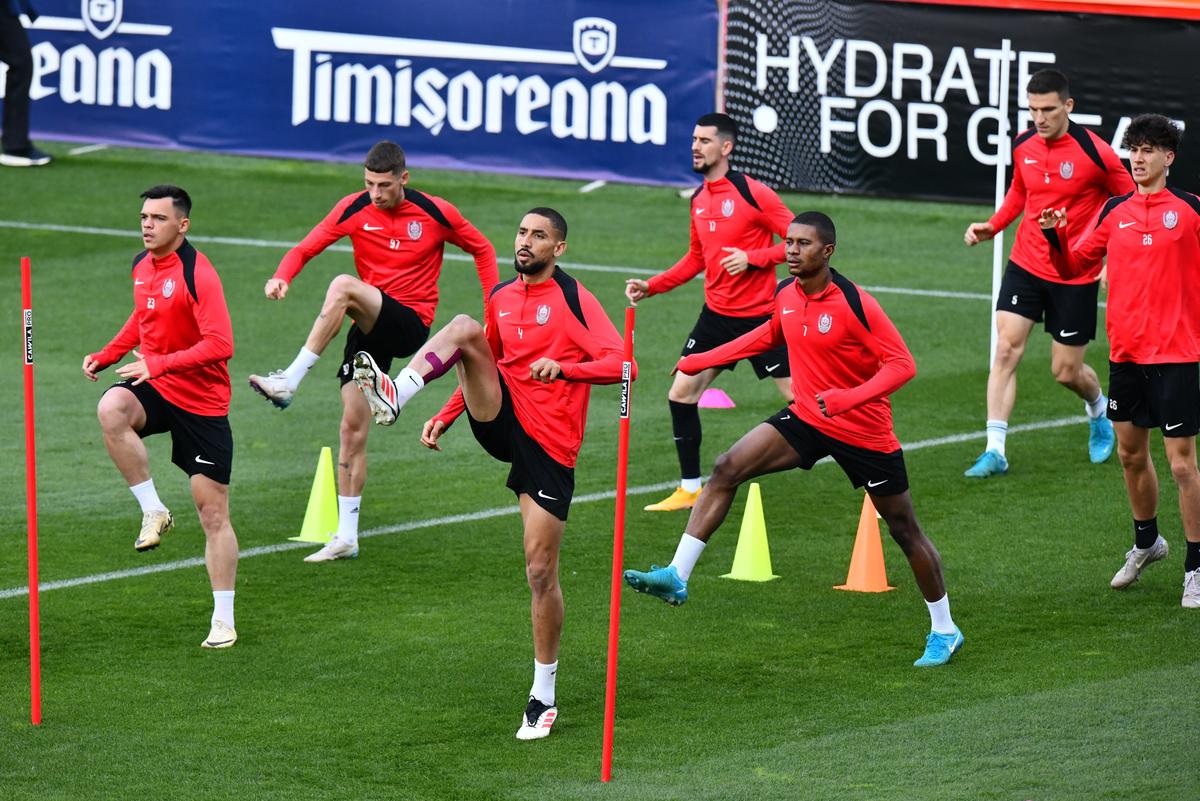 Antrenament CFR Cluj înaintea finalei Cupei cu Hermannstadt