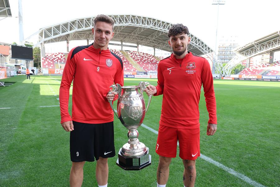 Finala Cupei se dispută în premieră la Arad / Sursă foto: frf.ro CFR Cluj - Hermannstadt 3-2: Prima Cupă a lui Dan! Trofeul revine în Gruia după 9 ani! Finală tensionată și captivantă la Arad