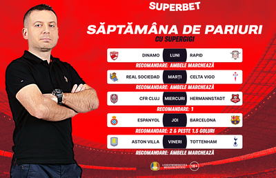Supersăptămâna de pariuri e aici! Vezi recomandările lui SuperGigi din SuperSocial