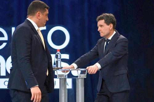 George Simion și Nicușor Dan s-au înfruntat într-o primă dezbatere. Foto: Imago Images