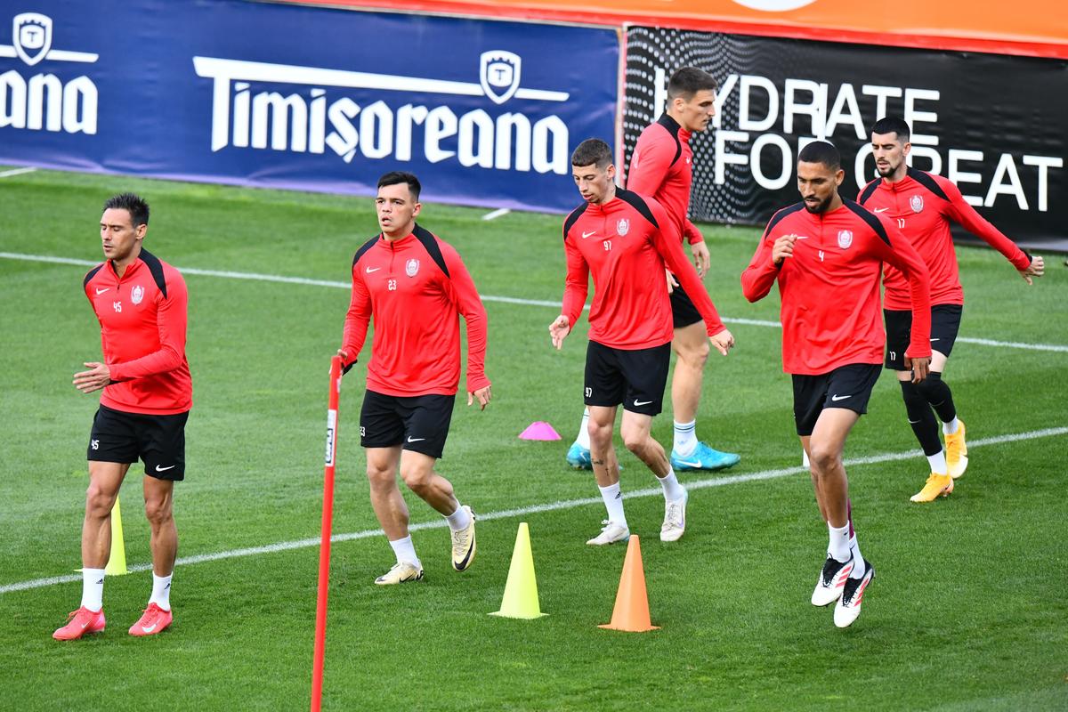 Antrenament CFR Cluj înaintea finalei Cupei cu Hermannstadt