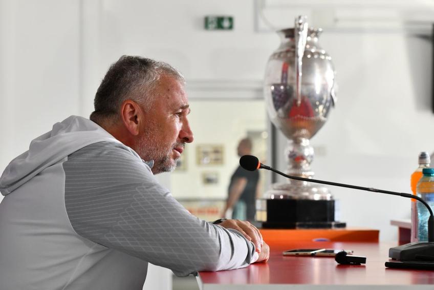 Dan Petrescu, la conferința de presă premergătoare duelului dintre CFR Cluj și Hermannstadt, foto: Cristi Preda