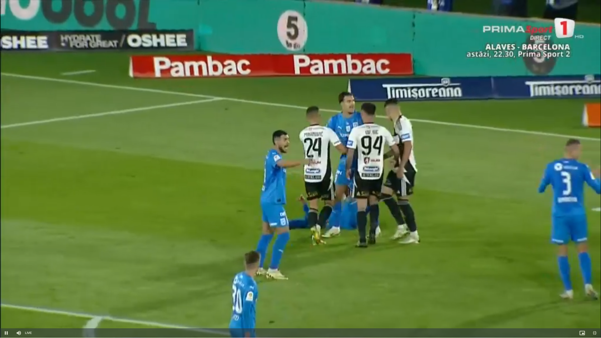 Momente tensionate la U Cluj - Craiova