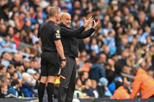Pep Guardiola, frustrat de deciziile VAR / foto: Imago Images