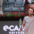 Casper Ruud după victoria în „sferturi” la Roma Foto: Guliver/GettyImages