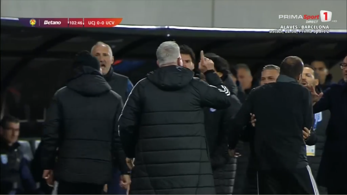 Momente tensionate la U Cluj - Craiova