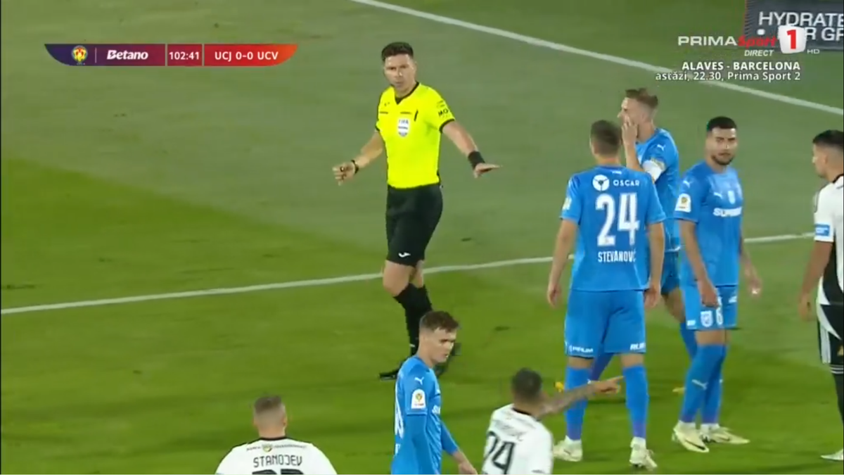Momente tensionate la U Cluj - Craiova