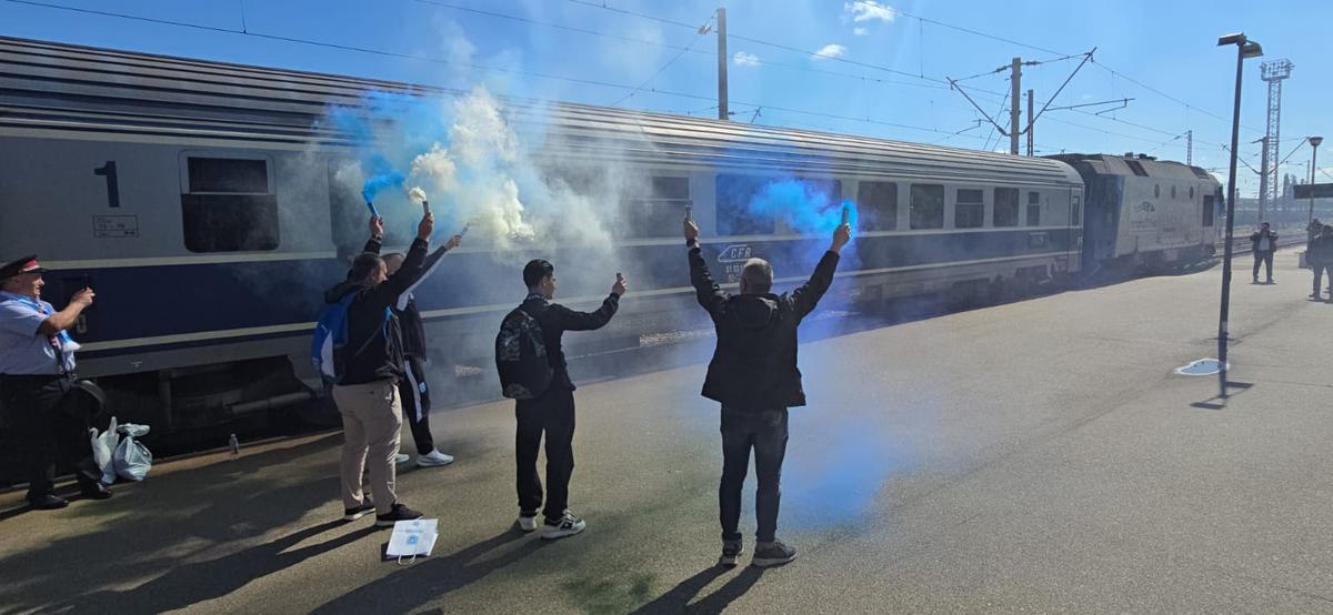 Suporterii Craiovei au plecat spre Sibiu