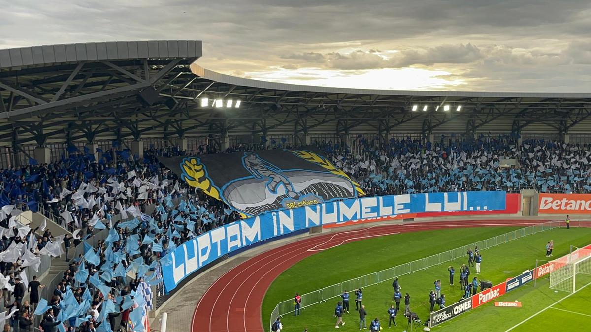 Scenografii din istorie la finala Cupei României Betano » „Ecouri din trecut” la Cluj, „tunarul din Bănie” înălțat în peluza Craiovei