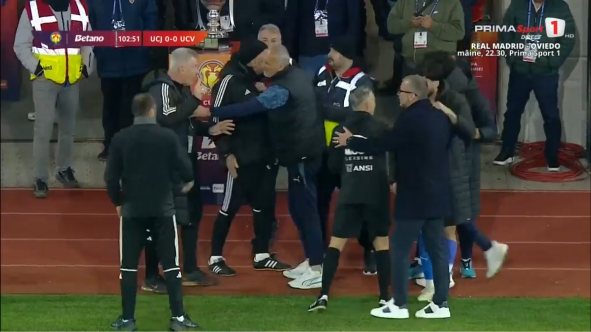 Momente tensionate la U Cluj - Craiova