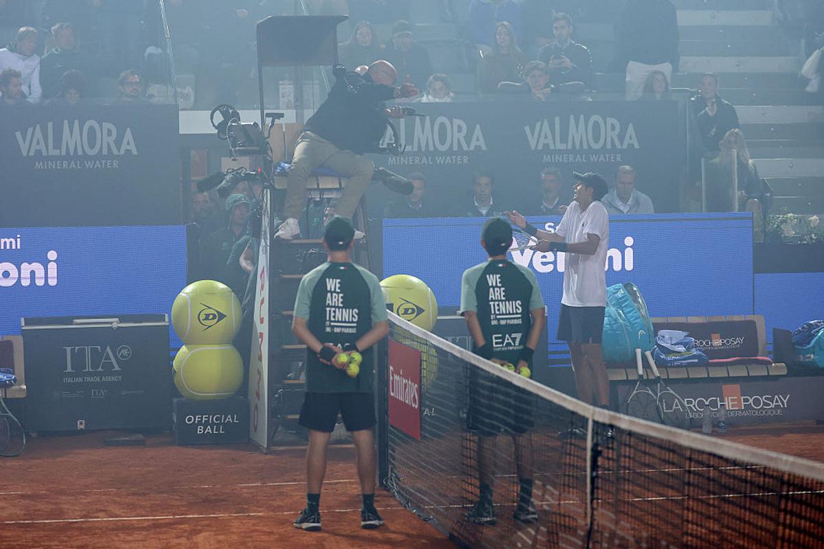 Scene nemaivăzute! Rafael Jodar - Luciano Darderi, sfert de finală la ATP Roma, întrerupt din cauza petrecerii lui Cristi Chivu