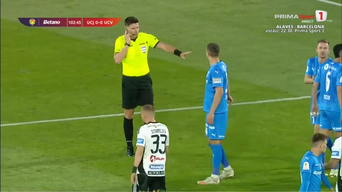 Momente tensionate la U Cluj - Craiova