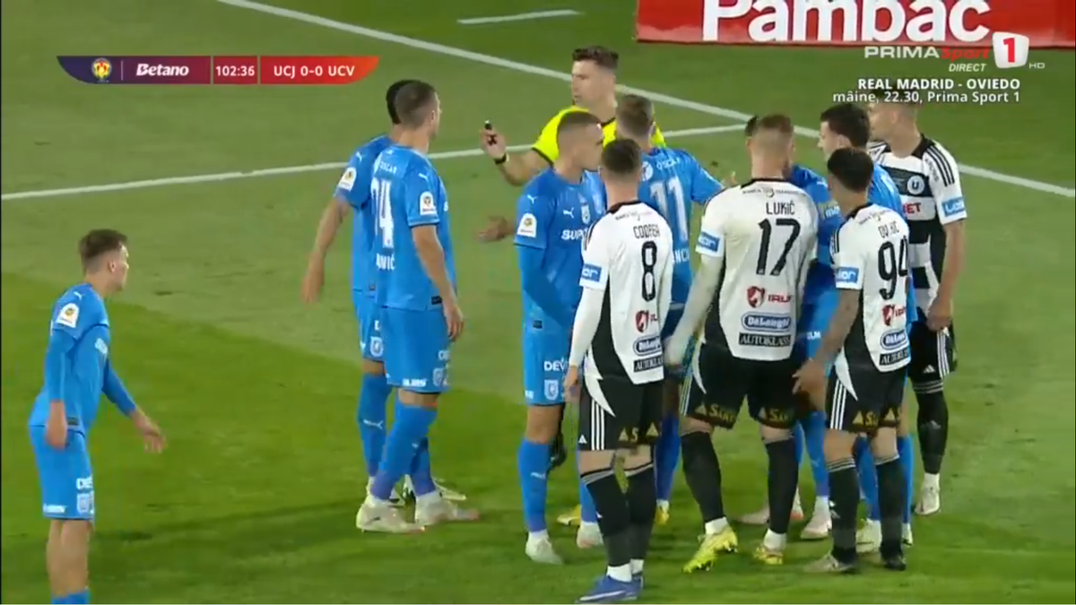 Momente tensionate la U Cluj - Craiova
