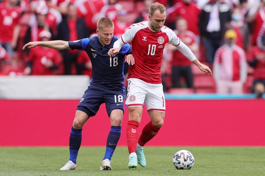 Christian Eriksen, în Danemarca - Finlanda // foto: Guliver/gettyimages