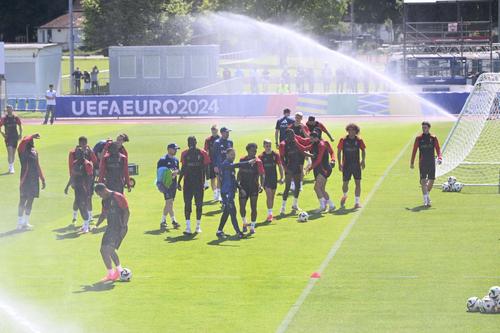 Belgienii, joi, la antrenament / Foto: Imago