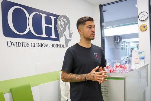 Gabi Iancu, singura noutate din mercat a Farului, la vizita medicală. Foto: Facebook Farul