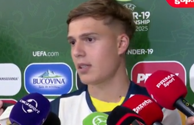 Luca Băsceanu, vedeta României U19, după ce a fost decisiv în succesul Muntenegru U19: „De la Hagi am învățat asta”