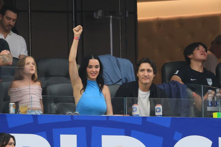 Katy Perry şi  Justin Trudeau, în tribune la SUA - Paraguay 4-1