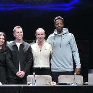 Andrei Pavel, Simona Halep, Patrick Ciorcilă, Elina Svitolina, Gael Monfils, la evenimentul de retragere a Simonei Halep / foto: Cristi Preda