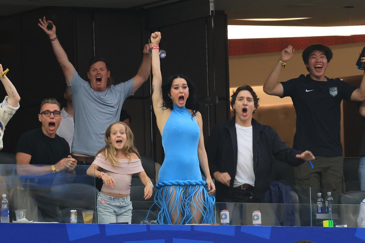 Katy Perry, în tribune la SUA - Paraguay 4-1