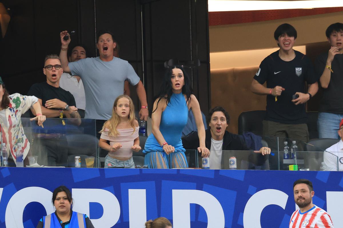 Katy Perry, în tribune la SUA - Paraguay 4-1
