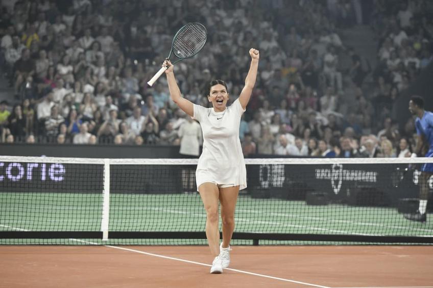 Simona Halep, sărbătorind o lovitură câștigătoare/Foto: Cristi Preda (GSP.ro)