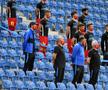Ei au condus FCSB în Bănie: Ovidiu Petre, analist video, Cătălin Făiniși, ofițer de presă, Marius Popa, antrenor cu portarii, și Adrian Ianuli "Vijelie", responsabil siguranță și ordine FOTO sportpictures.eu