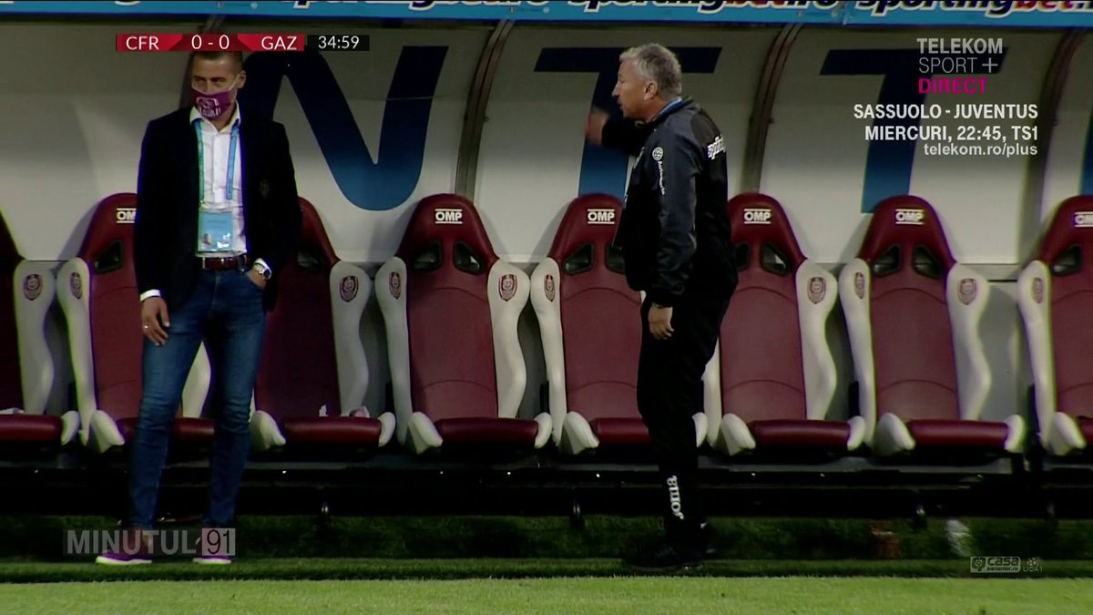 FOTO Dan Petrescu în CFR Cluj - Gaz Metan 2-0 13.07.2020