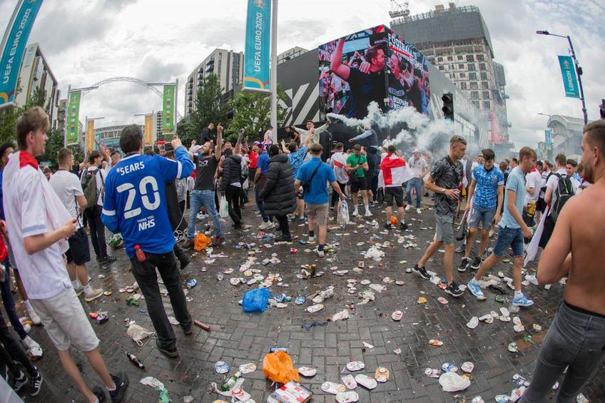 A fost haos în jurul Wembley în ziua finalei EURO