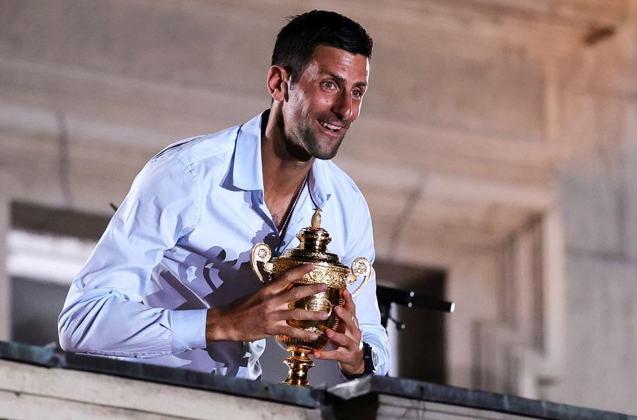 Novak Djokovic // FOTO: Guliver/GettyImages Djokovic, sărbătorit cu torțe la Belgrad de sute de oameni » Ce spune despre prezența la US Open și Australian Open