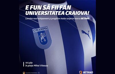 Betano prezintă echipamentele Universității Craiova pentru noul sezon