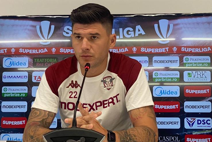 RAPID. Cristian Săpunaru a vorbit în cadrul unei conferințe de presă înainte de meciul cu Sepsi (foto: Andrei Crăițoiu/GSP)